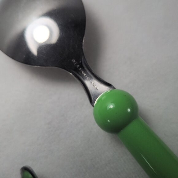IKEA Grammatik Green 8 Lot Set Vintage Stainless Flatware Cutlery Spoon Utensils - Picture 13 of 15